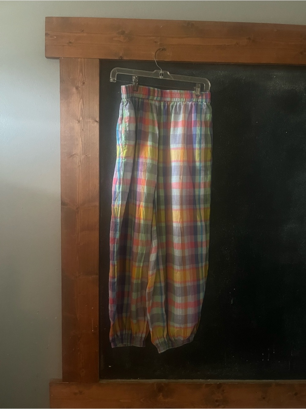 Free People Ticket To Paradise Plaid Pant Set Size M euc - Picture 8 of 10